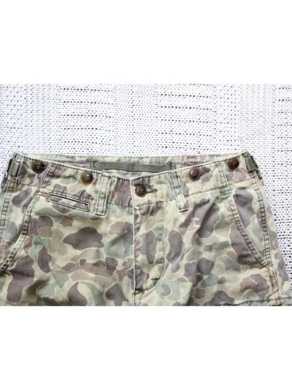 MNML Cargo Men's Pants Size W28/L29 Green Utility Camouflage Army Navy cotton